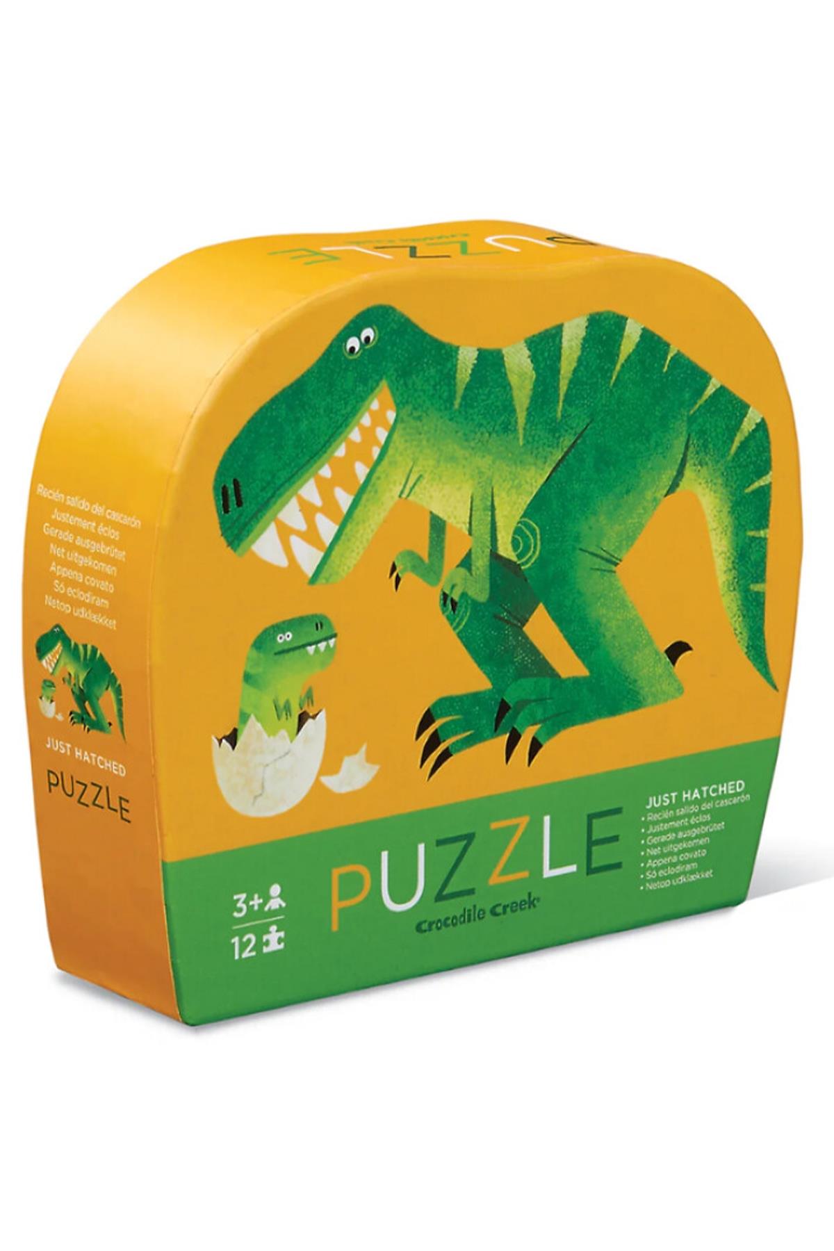 Crocodile Creek  Mini Puzzle - 12  Parça - Dinozor Ve Yavrusu Çok Renkli