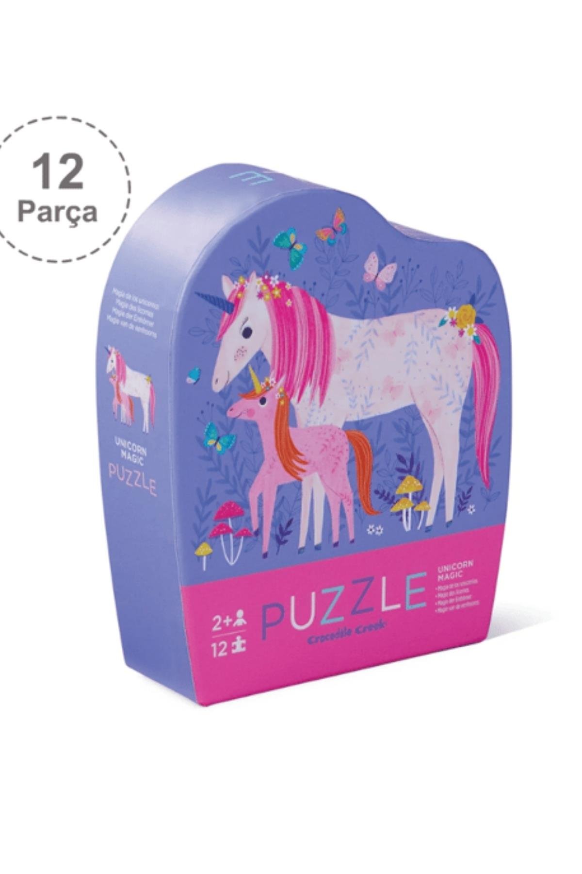 Crocodile Creek Mini Puzzle - 12 Parça - Unicorn Çok Renkli