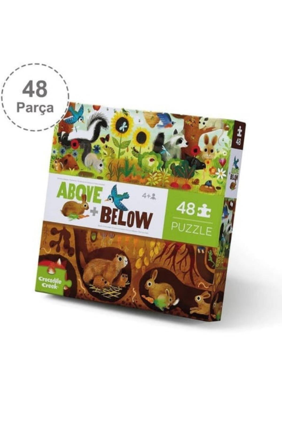 Crocodile Creek Puzzle - 48  Parça - Arka Bahçe Keşfi Çok Renkli