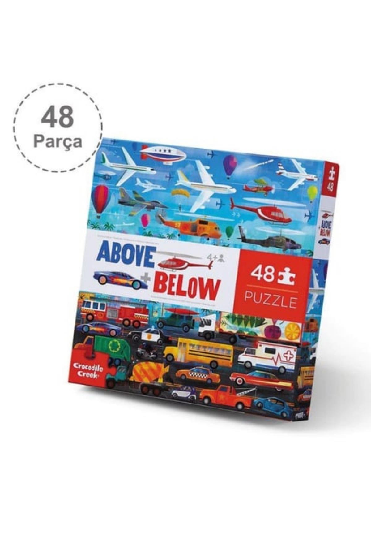 Crocodile Creek Puzzle - 48 Parça - Things That Go Çok Renkli
