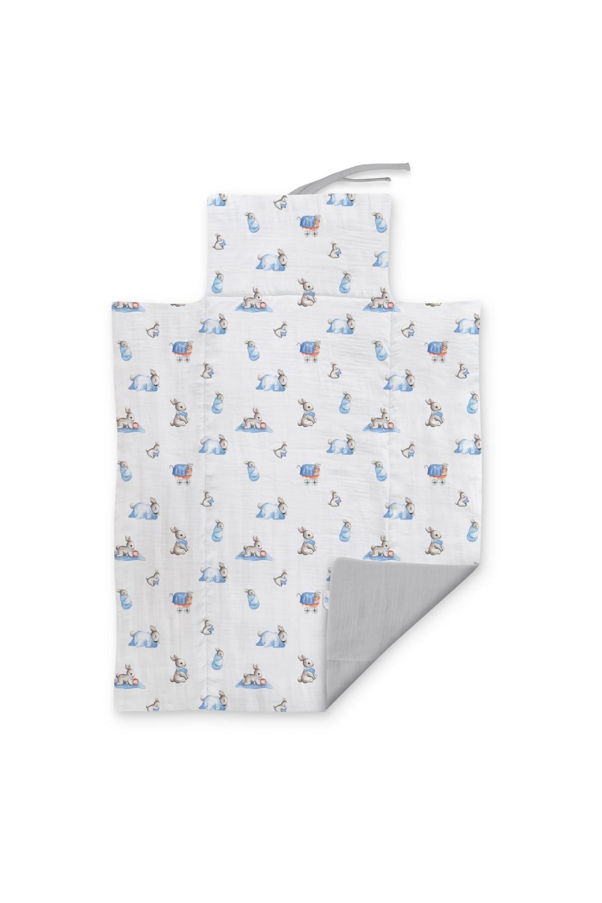 Deux Lapins / Bébé Lapin Müslin Bebek Alt Açma Matı std