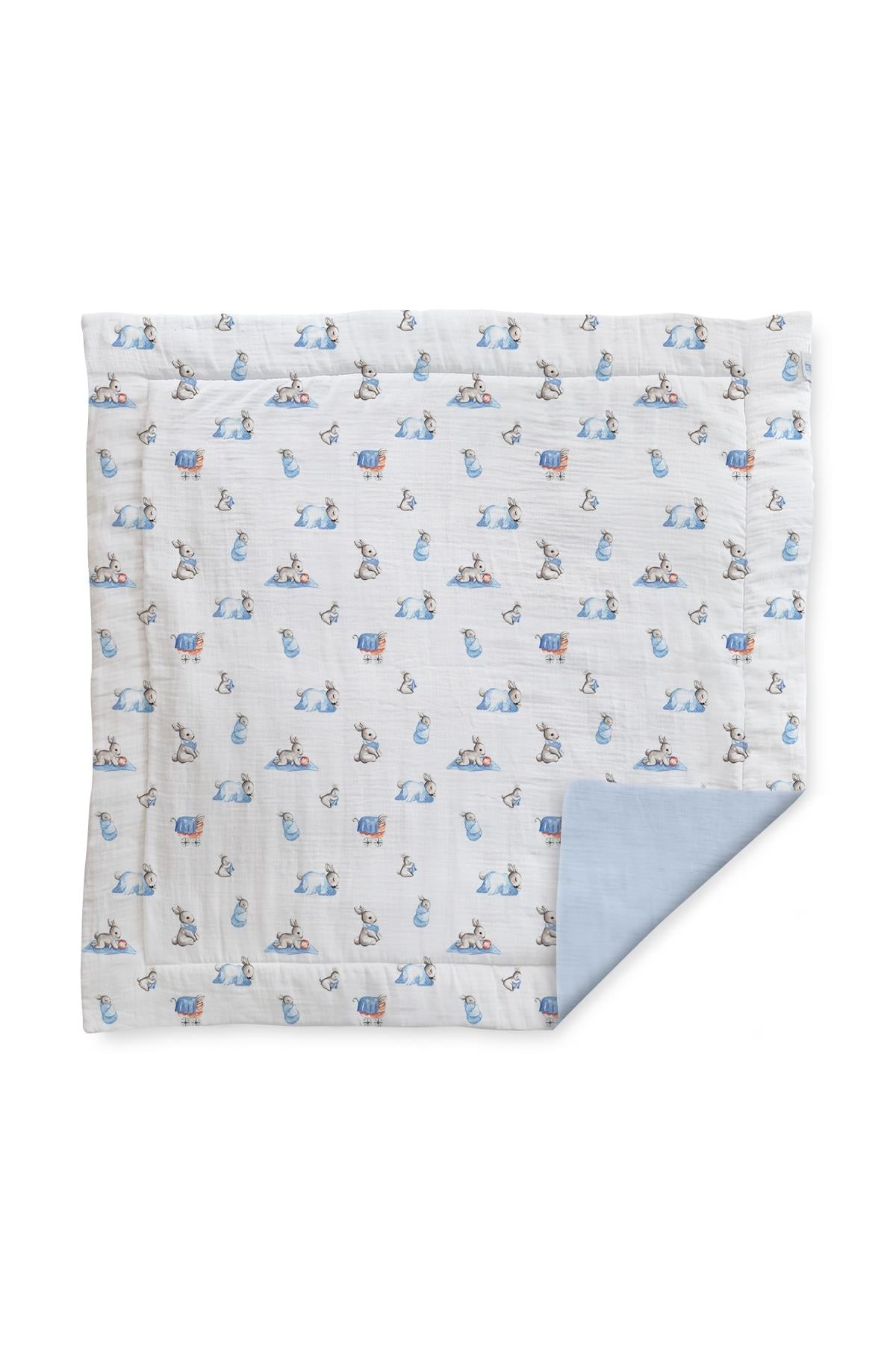 Deux Lapins / Bébé Lapin Müslin Bebek Oyun Halısı std
