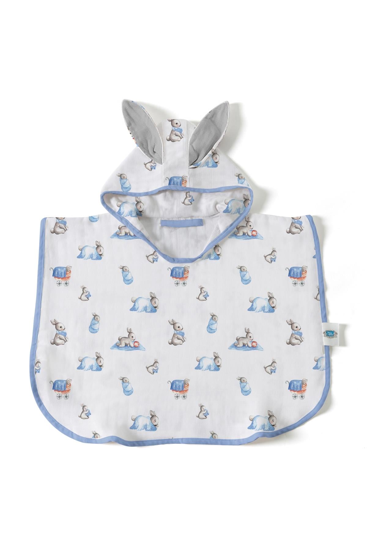 Deux Lapins / Bébé Lapin Müslin Bebek Panço std
