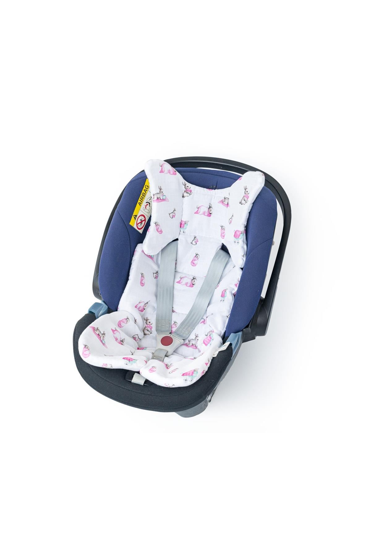 Deux Lapins / Bébé Lapin Rose Puset ve Oto Koltuk Minderi std
