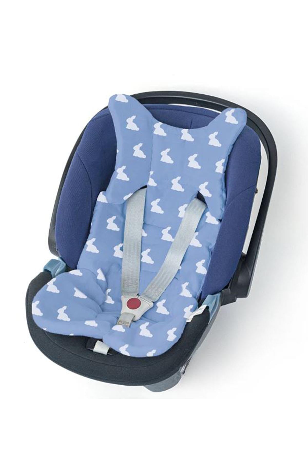Deux Lapins / Mono Lapin Royal Blue - Müslin Puset ve Oto Koltuk Minderi Çok Renkli