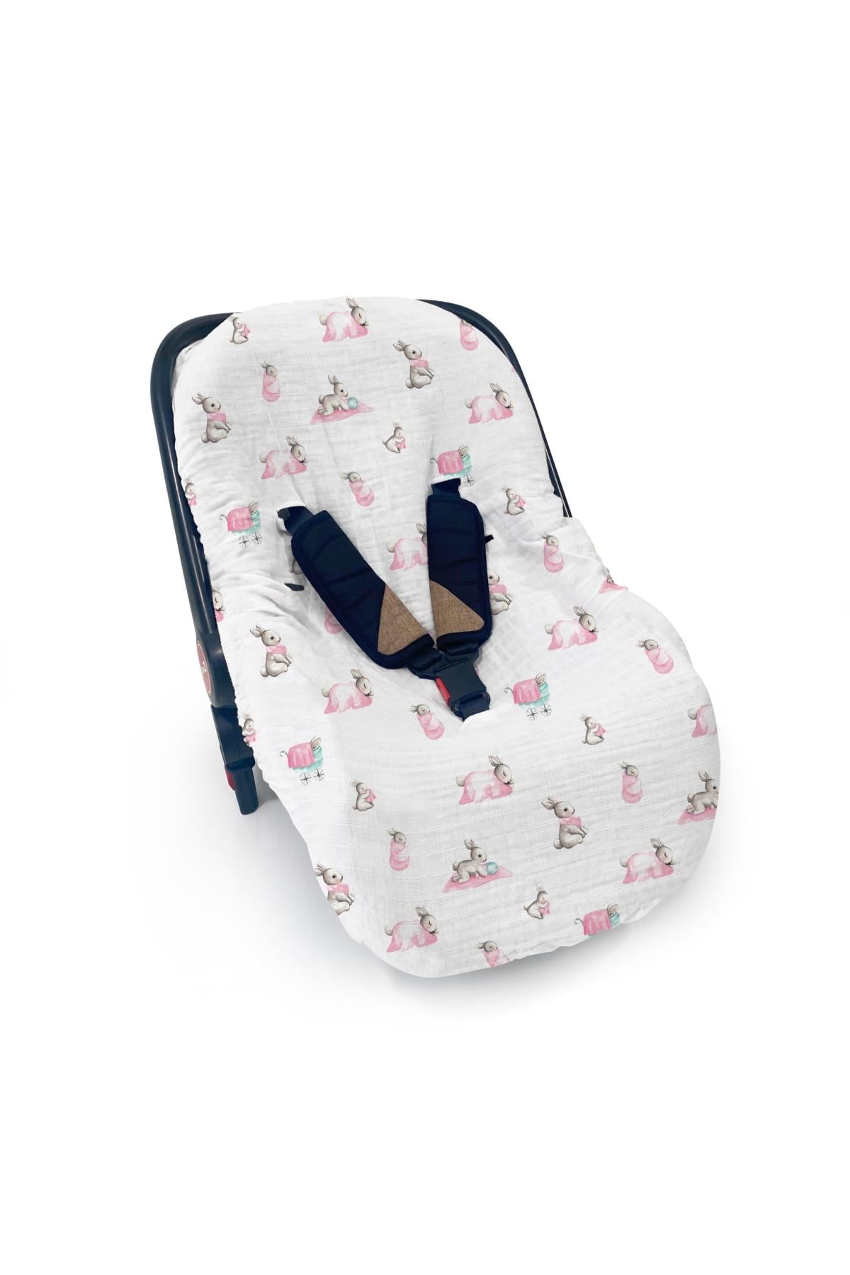 Deux Lapins / Müslin Ana Kucağı Kılıfı –  Bébé Lapin Rose std