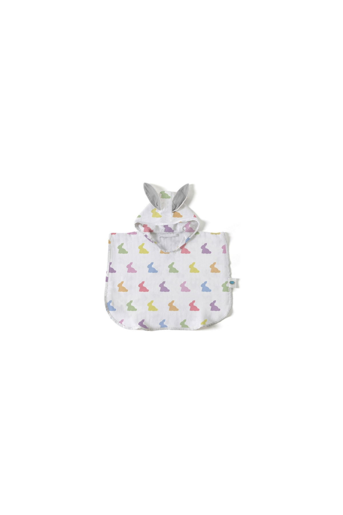 Deux Lapins / Müslin Bebek Panço- Rainbow Lapin Gri