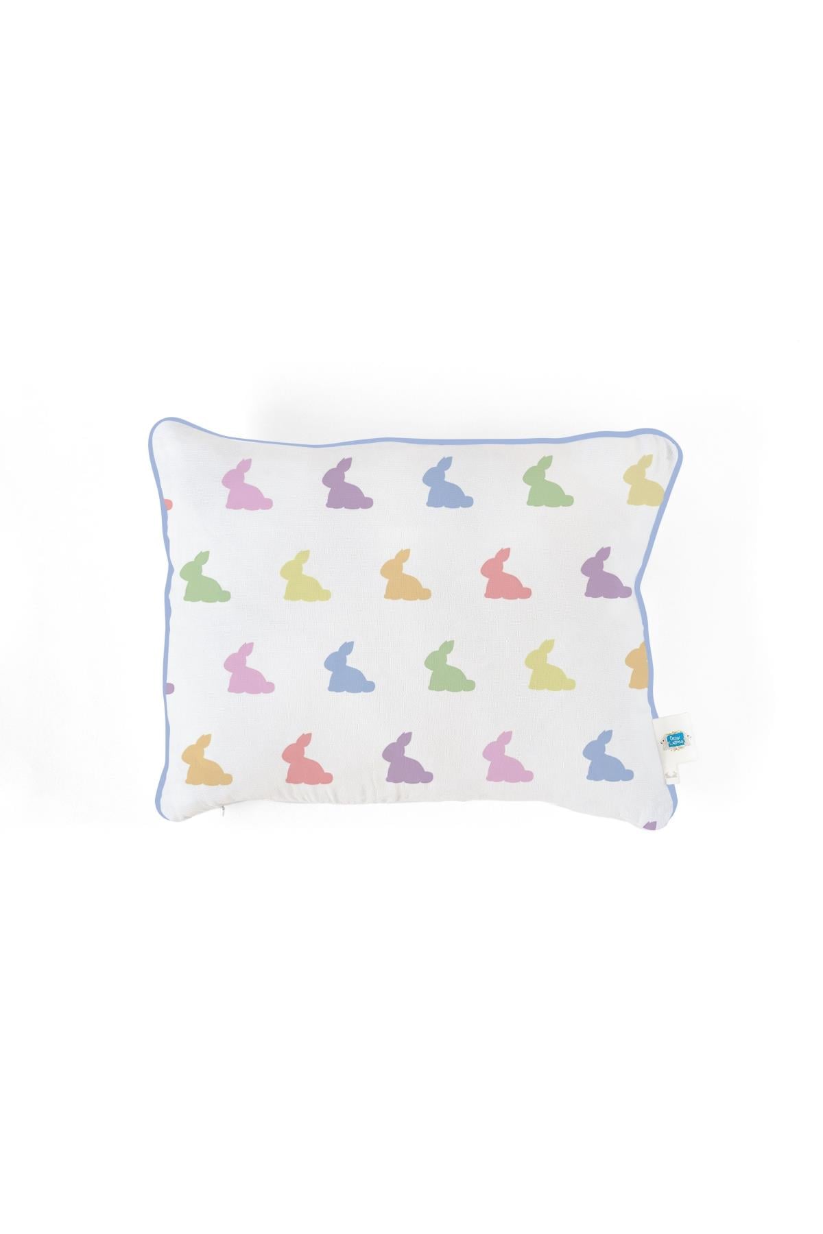 Deux Lapins / Müslin Bebek Yastığı - Rainbow Lapin Blue std