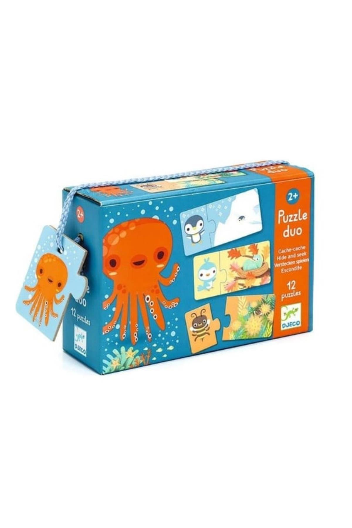 Djeco İkili Puzzle/ Duo Hide Seek Çok Renkli