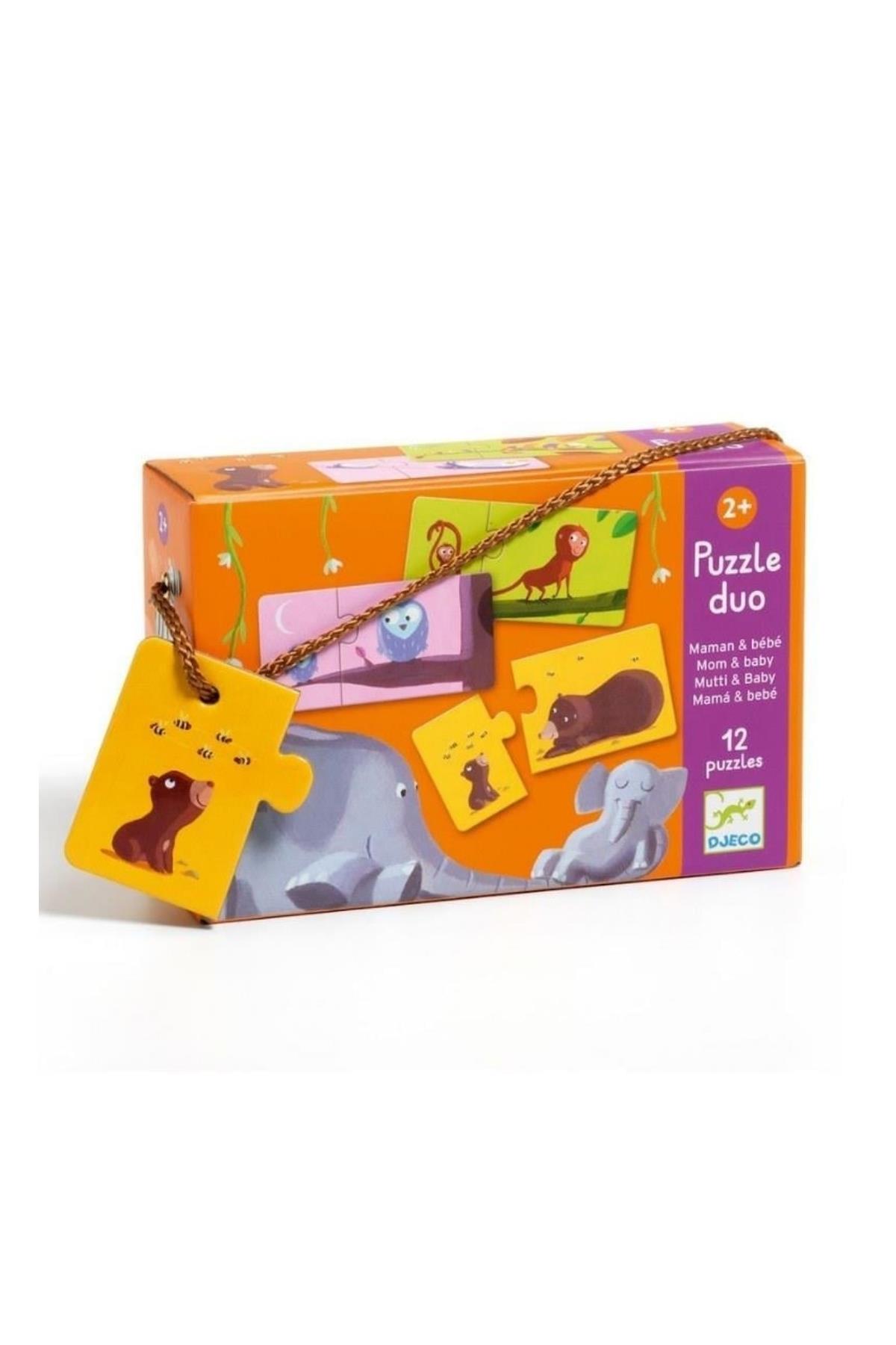 Djeco İkili Puzzle/ Duo Mom Baby Çok Renkli
