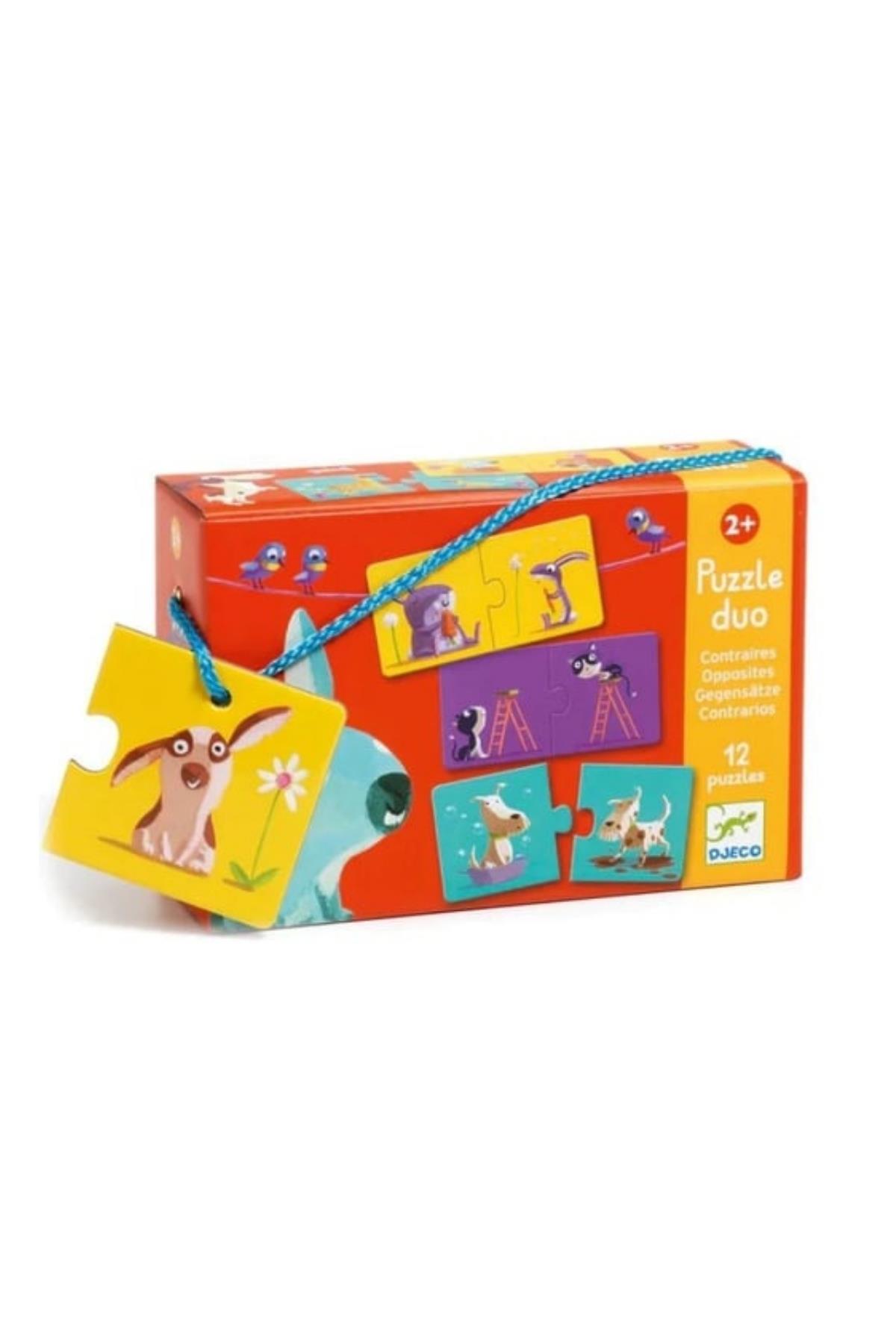Djeco İkili Puzzle/ Duo Opposites Çok Renkli