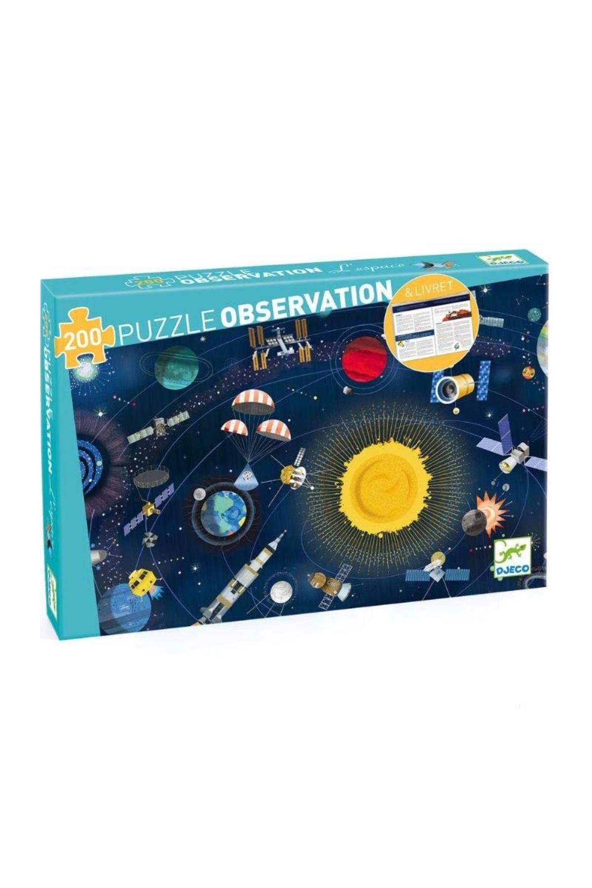 Djeco Klasik Puzzle 200 Parça / The Space Çok Renkli
