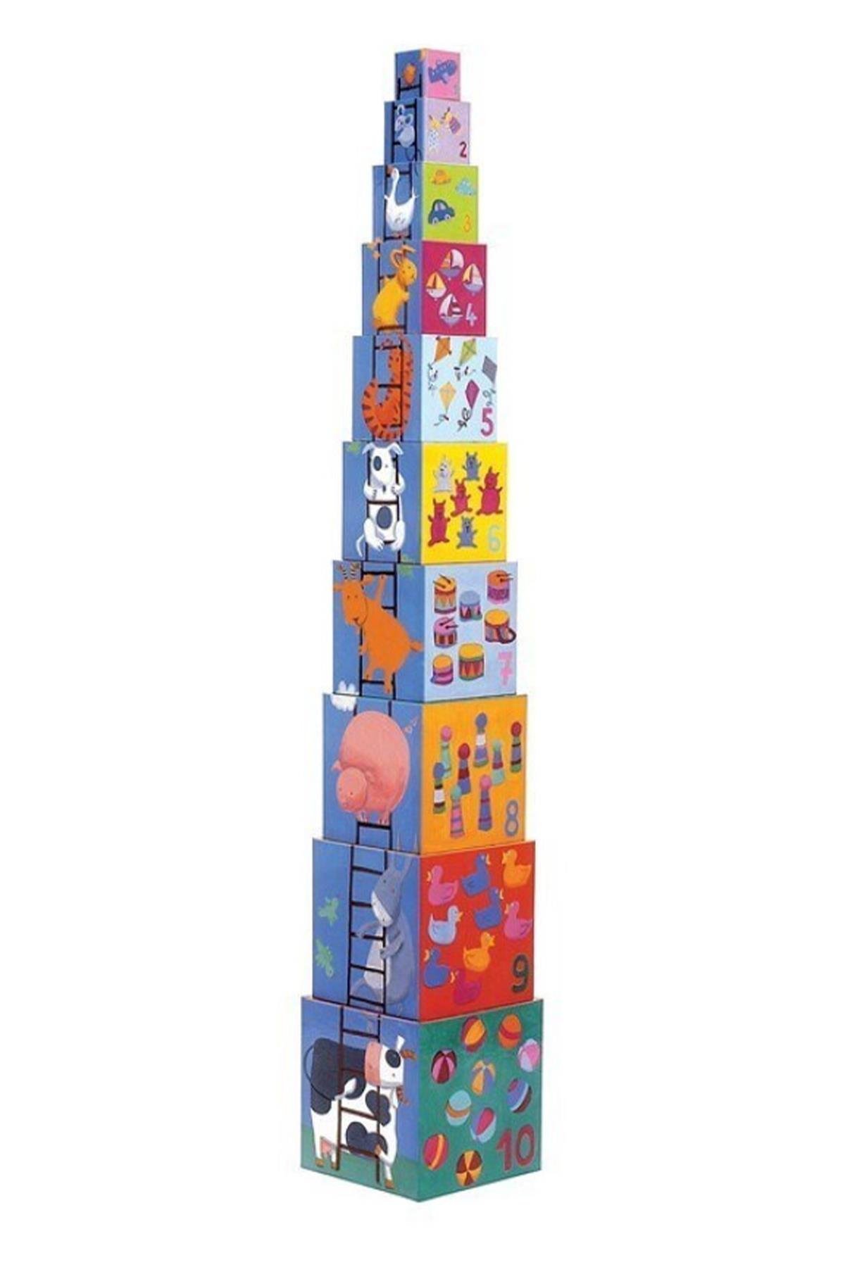 Djeco Küpler / 10 Funny Blocks Çok Renkli