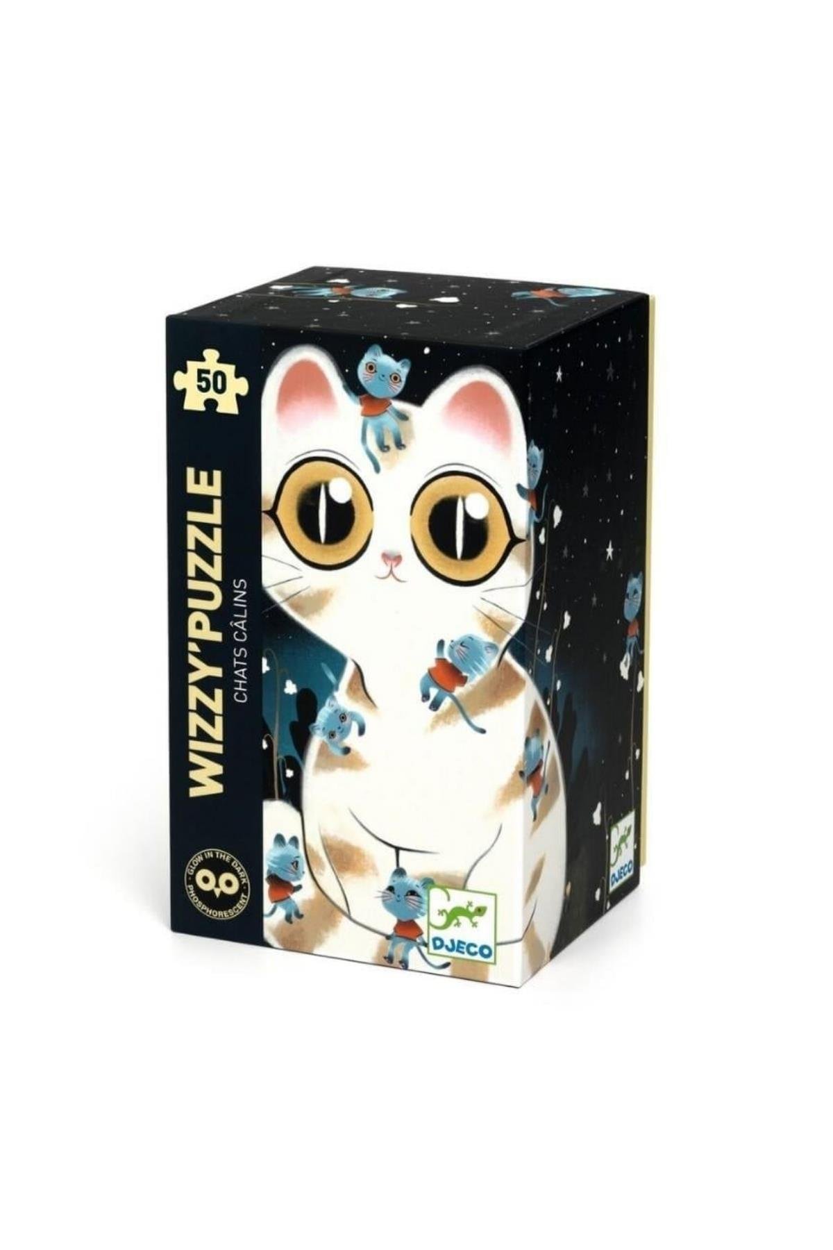 Djeco Wizzy Puzzle 50 Parça / Cuddly Cats Çok Renkli