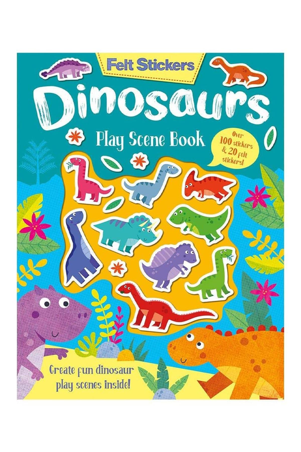 Felt Stickers - Dinosaurs Play Scene Book Çok Renkli