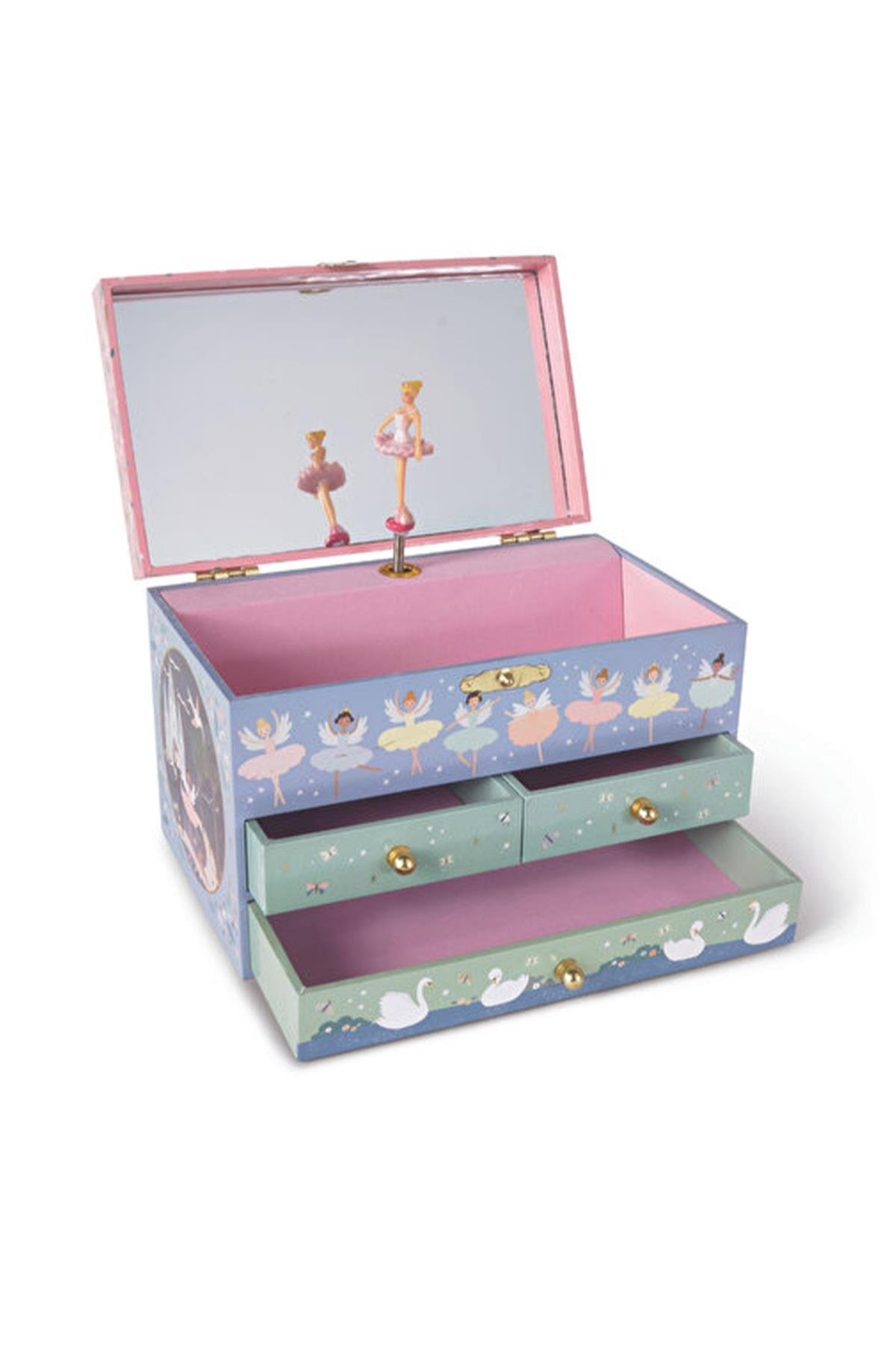 Floss & Rock 3 Cekmeceli Müzikli Mücevher Kutusu / Enchanted YENİ Çok Renkli