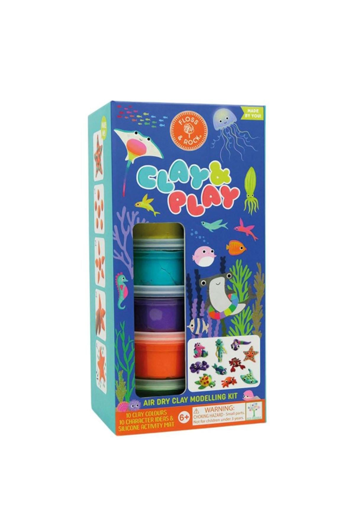 FLOSS ROCK CLAY AND PLAY HAVA İLE KURUYAN KİL SETİ OCEAN Çok Renkli