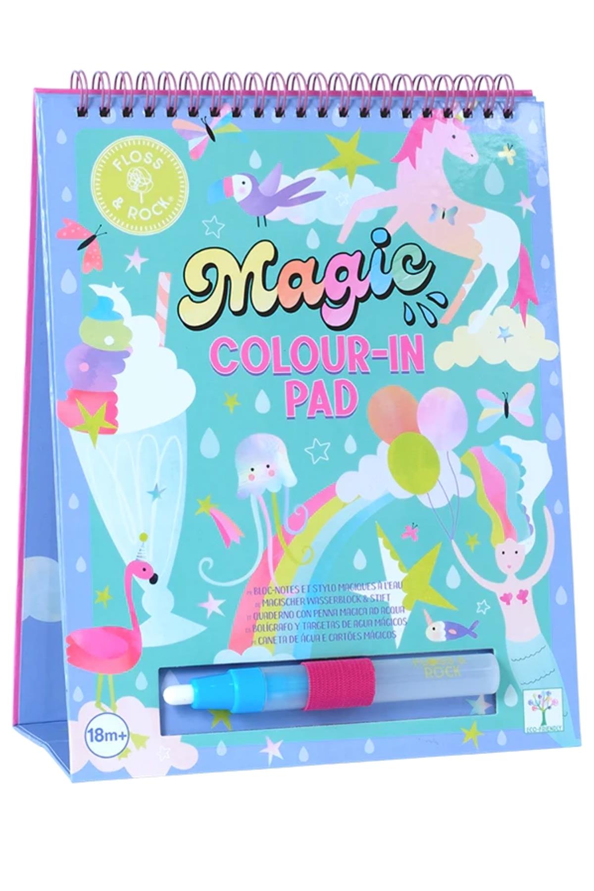FLOSS&ROCK / Renk Değiştiren Water Magic Boyama Kitabı /Fantasy Çok Renkli
