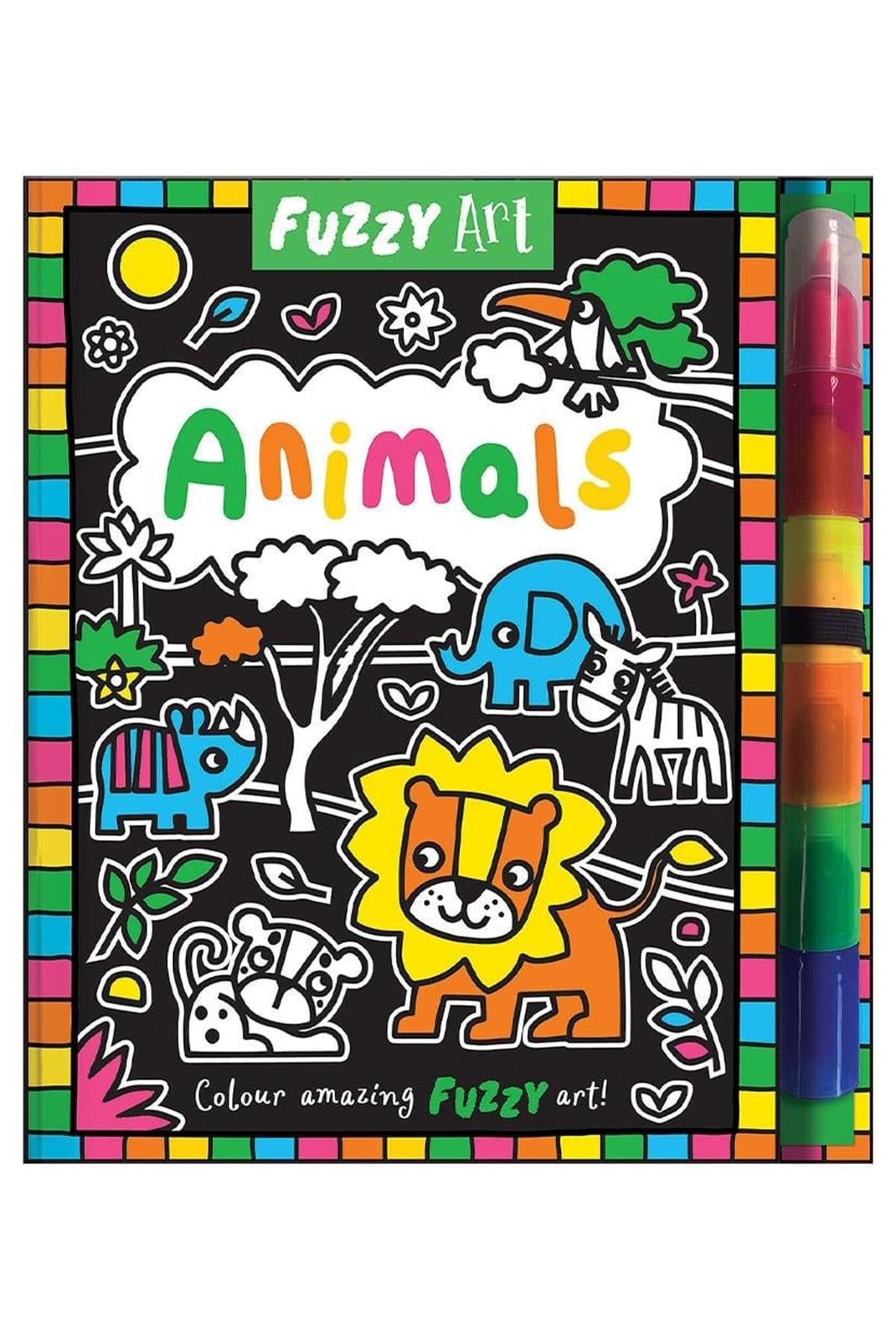 Fuzzy Art - Animals Çok Renkli