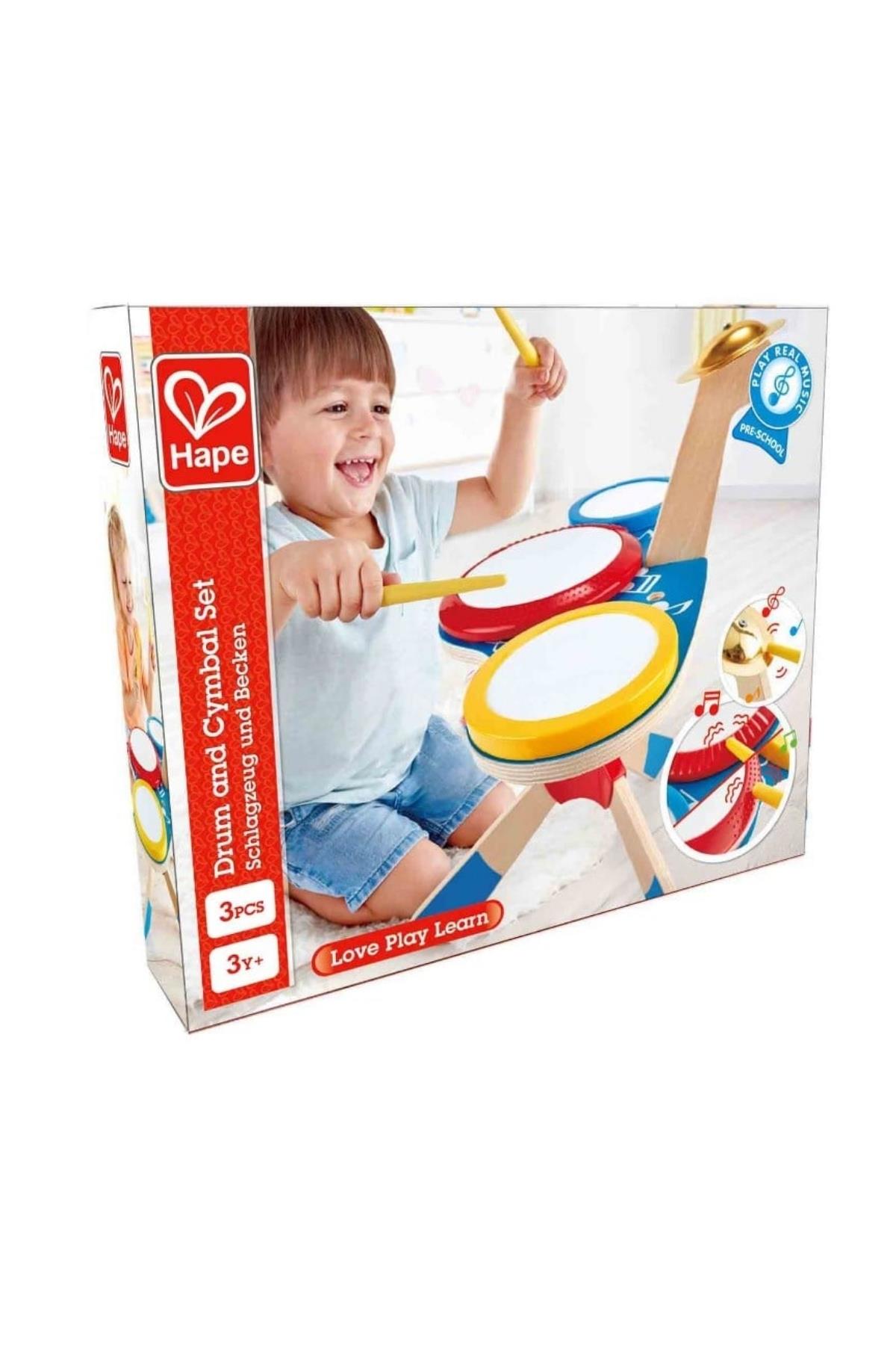 Hape Drum and Cymbal Oyuncak Davul Seti Çok Renkli