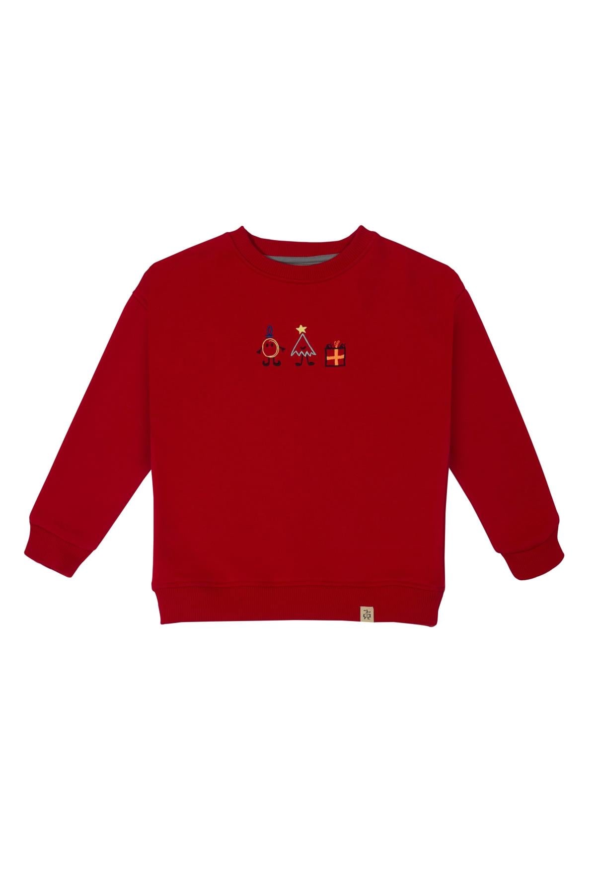 HAPPY BEETLE YEAR SWEATSHIRT Kırmızı