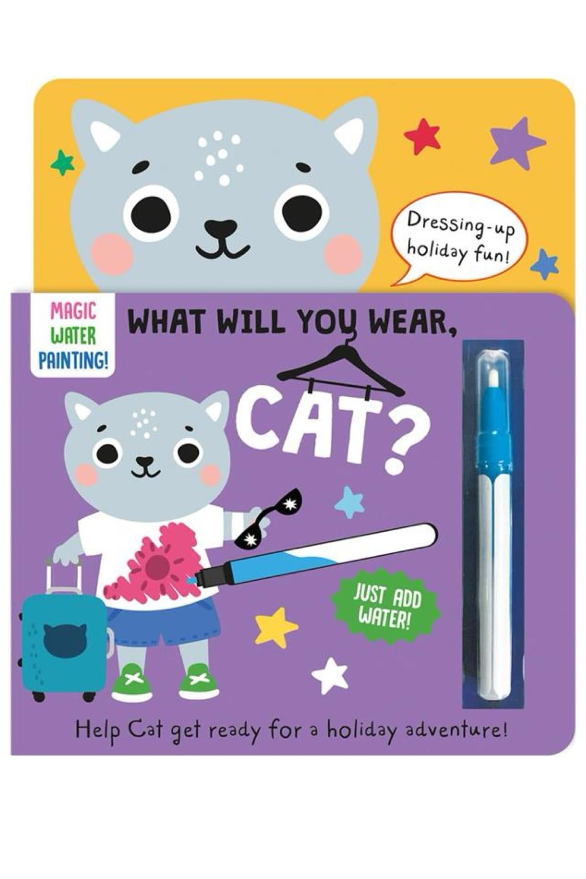 Imagine That / What Will You Wear - Cat-Magic Water Painting Book Çok Renkli