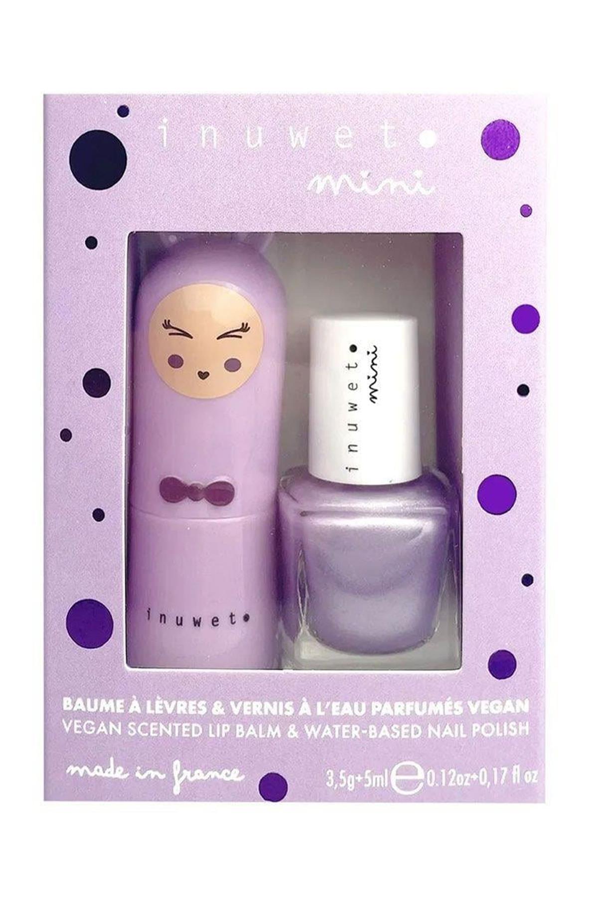 INUWET DUO PURPLE - LIPBALM B07+NAILPOLISH V04 - LIPBALM Çok Renkli