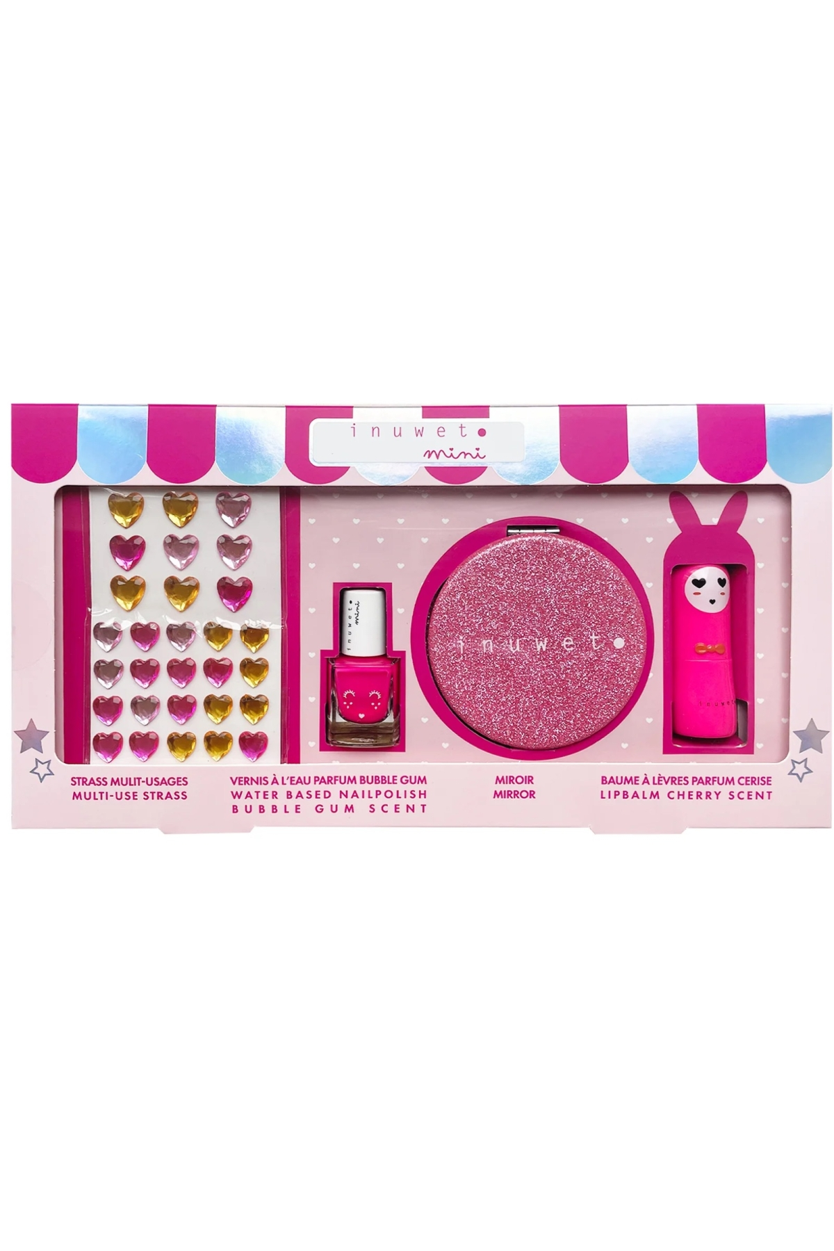 Inuwet Glitter Pink Kozmetik ve Cilt Bakım Hediye Seti Çok Renkli