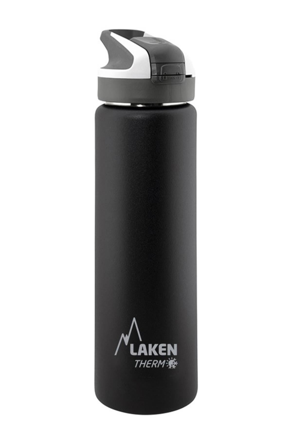 Laken Çelik 18/8 Jannu Termos Şişe Siyah