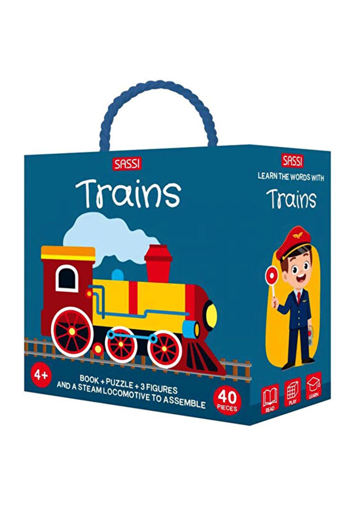 Learn The Words With Trains Çok Renkli