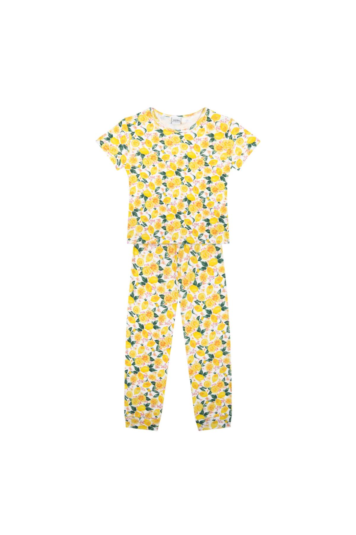 Limonata  Kısa Kollu Pijama Takımı Sarı