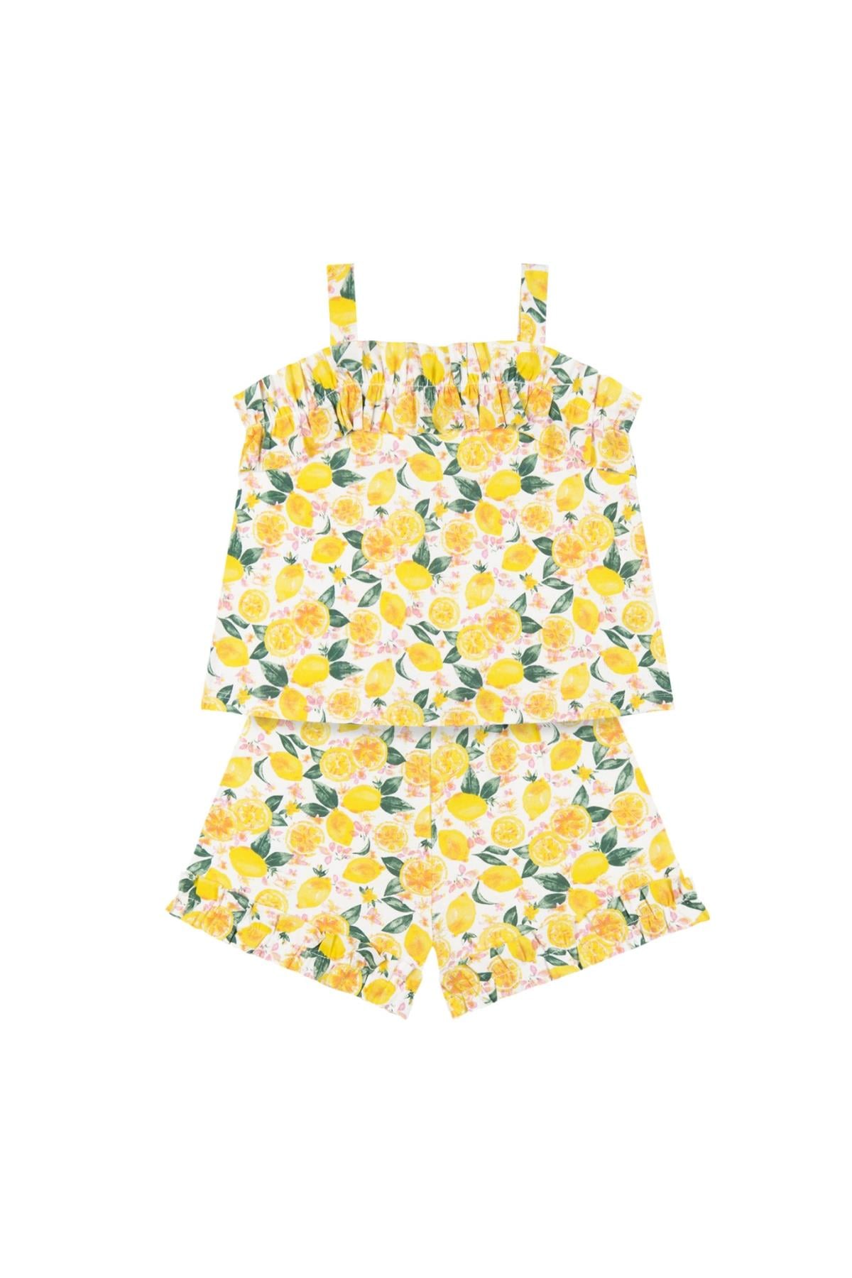 Limonata Şortlu Set Sarı
