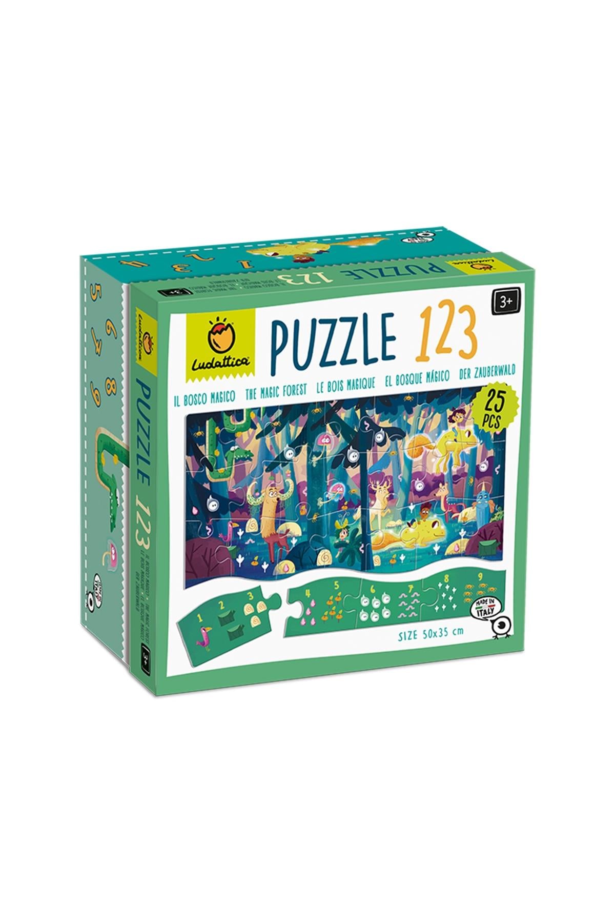 Ludattica /Il Bosco Magico - The Secret Forest - Puzzle 123 Çok Renkli