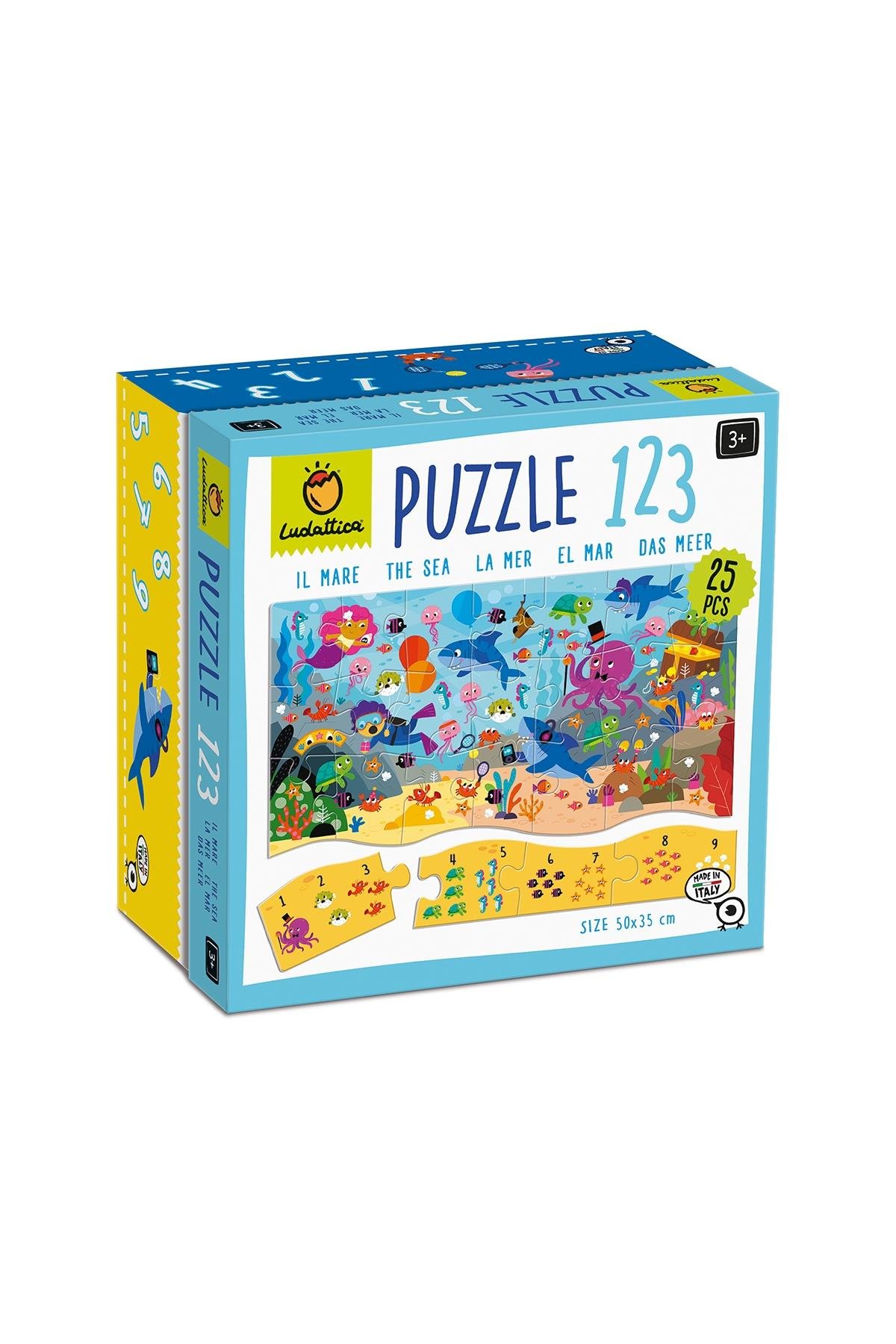 Ludattica /Il Mare - The Sea - Puzzle 123 Çok Renkli