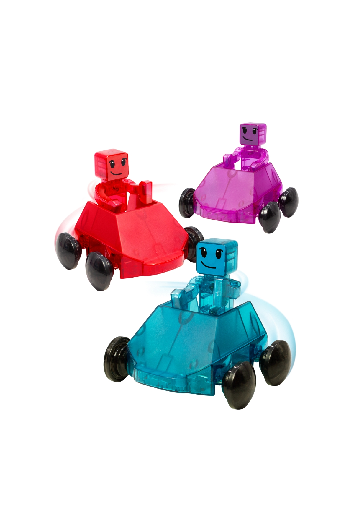 Magna-Tiles - Dashers 6-Piece Set - Hızlı Sürücüler 6 Parça Çok Renkli