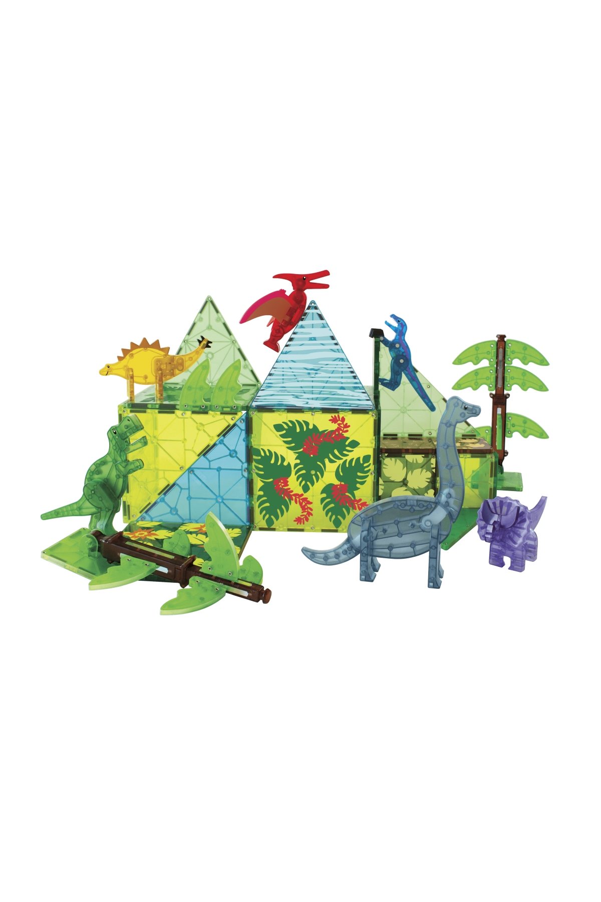 Magna-Tiles - Dinozor Dünyası - 50 Parça - XL Çok Renkli