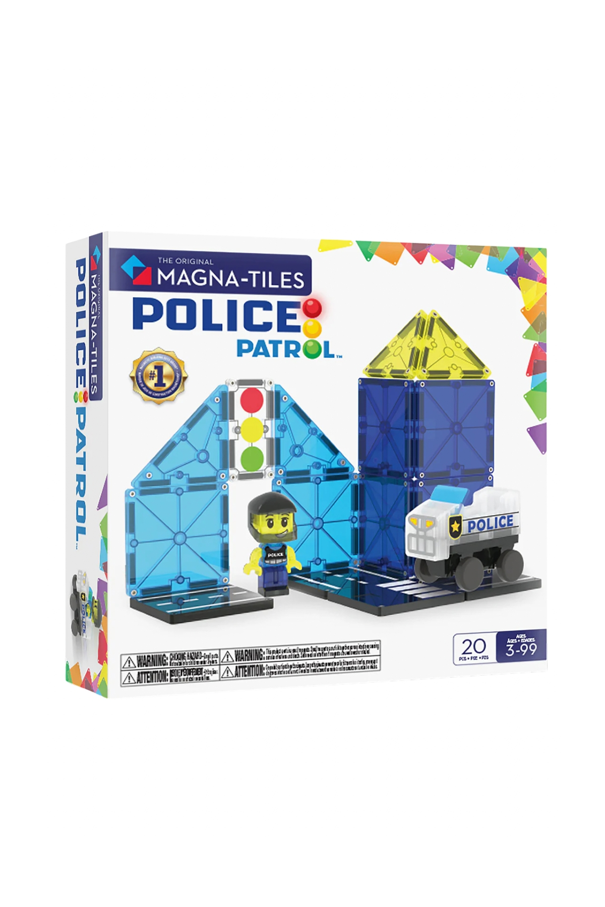 MAGNA-TILES® - Police Patrol - 20 Parça Çok Renkli