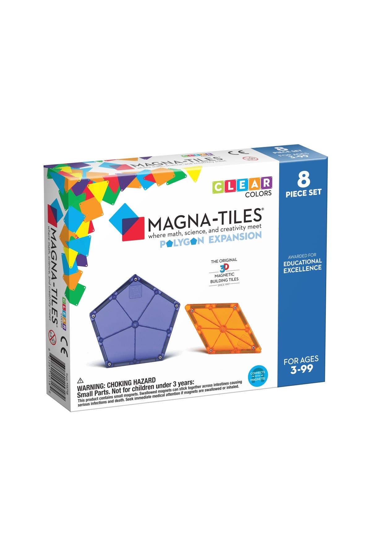 Magna-Tiles - Polygon Expansion 8 Parça Çok Renkli