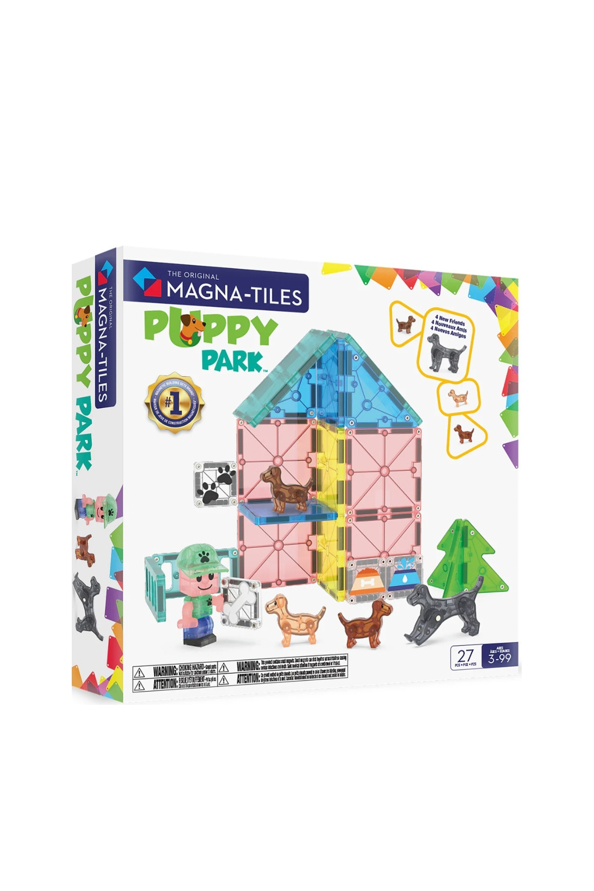MAGNA-TILES® - Puppy Park - 27 Parça Çok Renkli