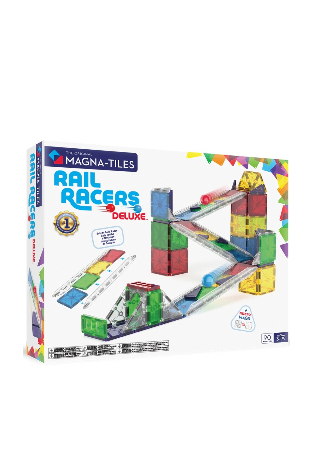 MAGNA-TILES® - Rail Racers Deluxe - 90 Parça Çok Renkli