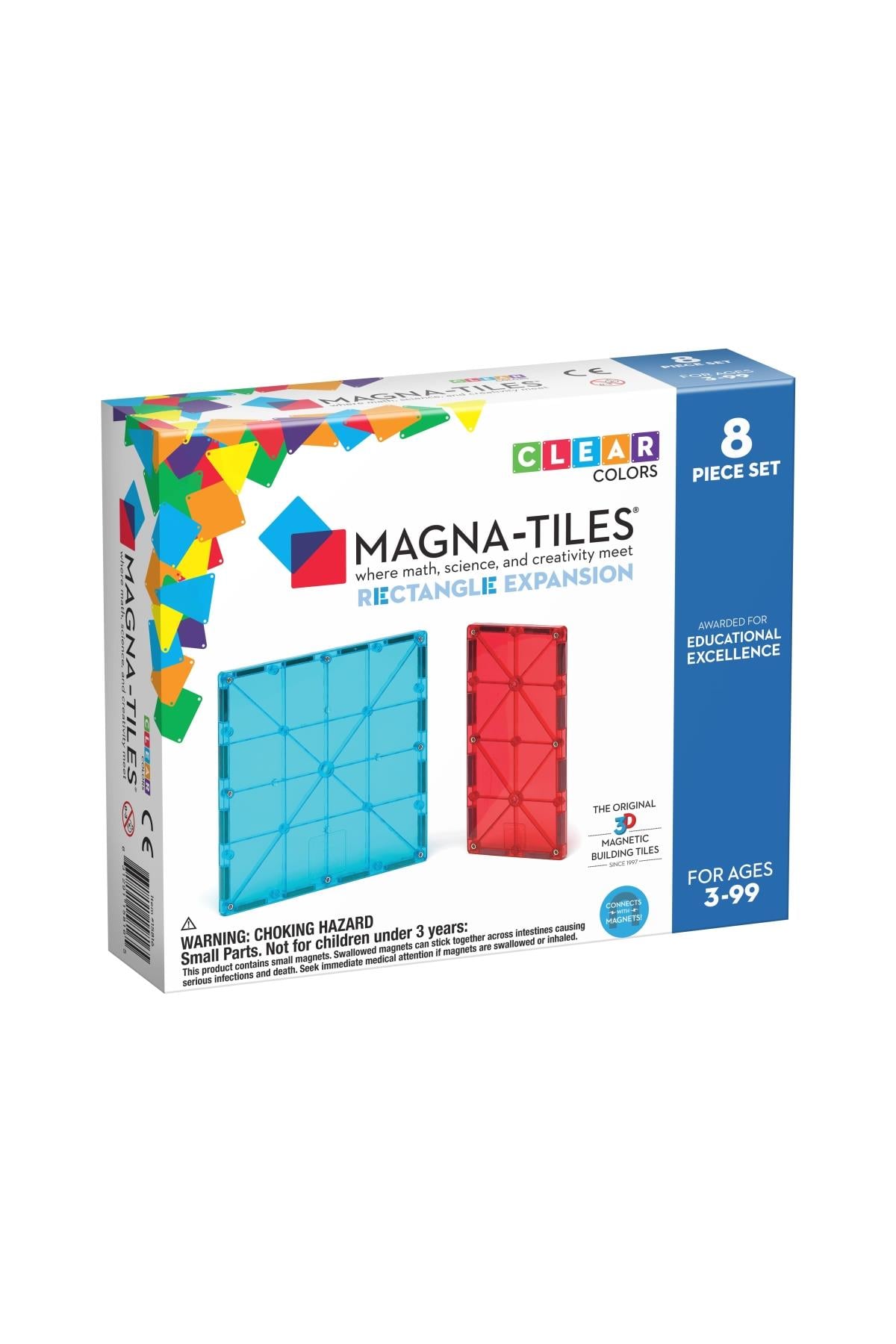 Magna-Tiles - Rectangle Expansion 8 Parça Çok Renkli