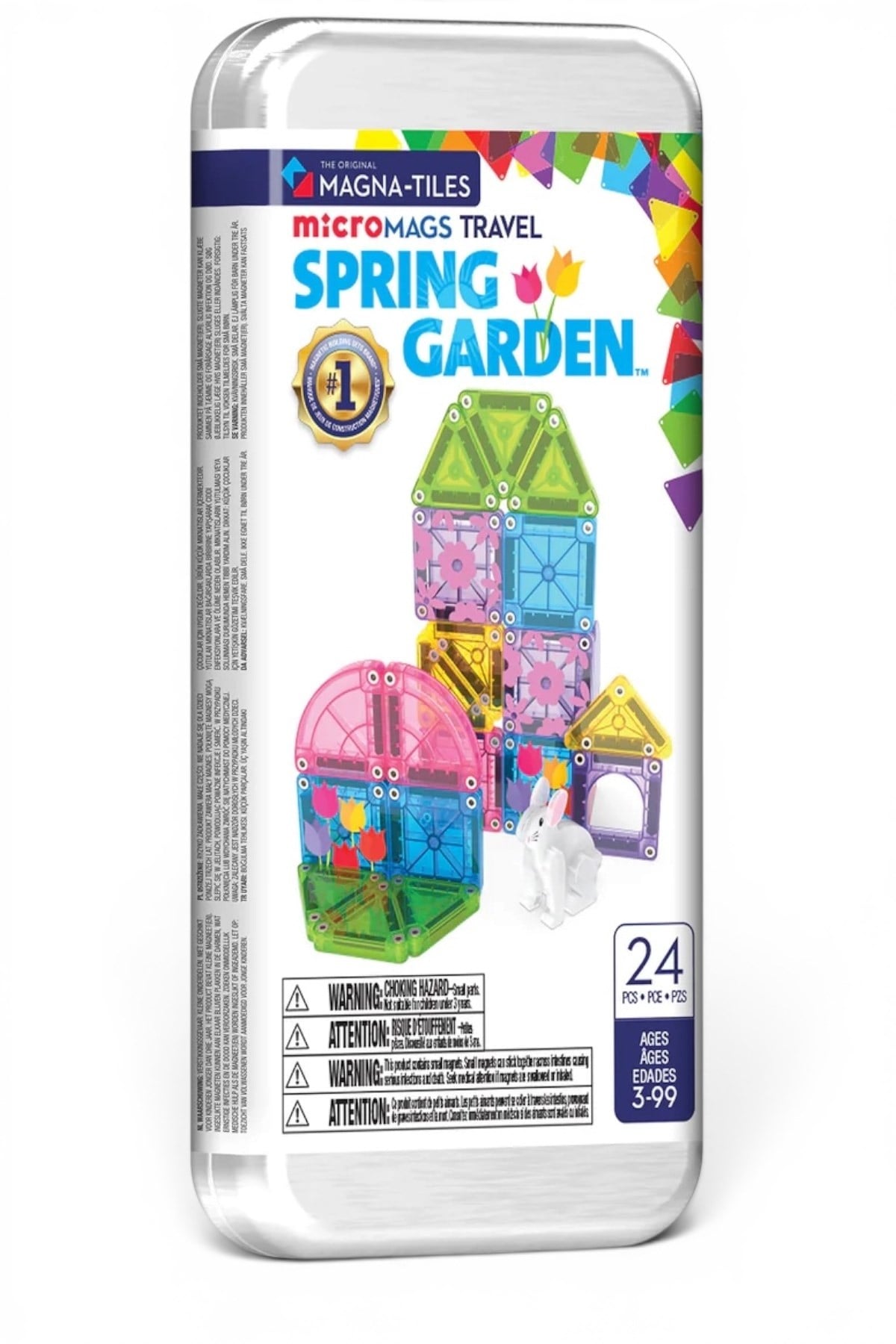 MAGNA-TILES® - Travel Set - Bahar Bahçe Seti Manyetik Bloklar - 24 Parça Çok Renkli
