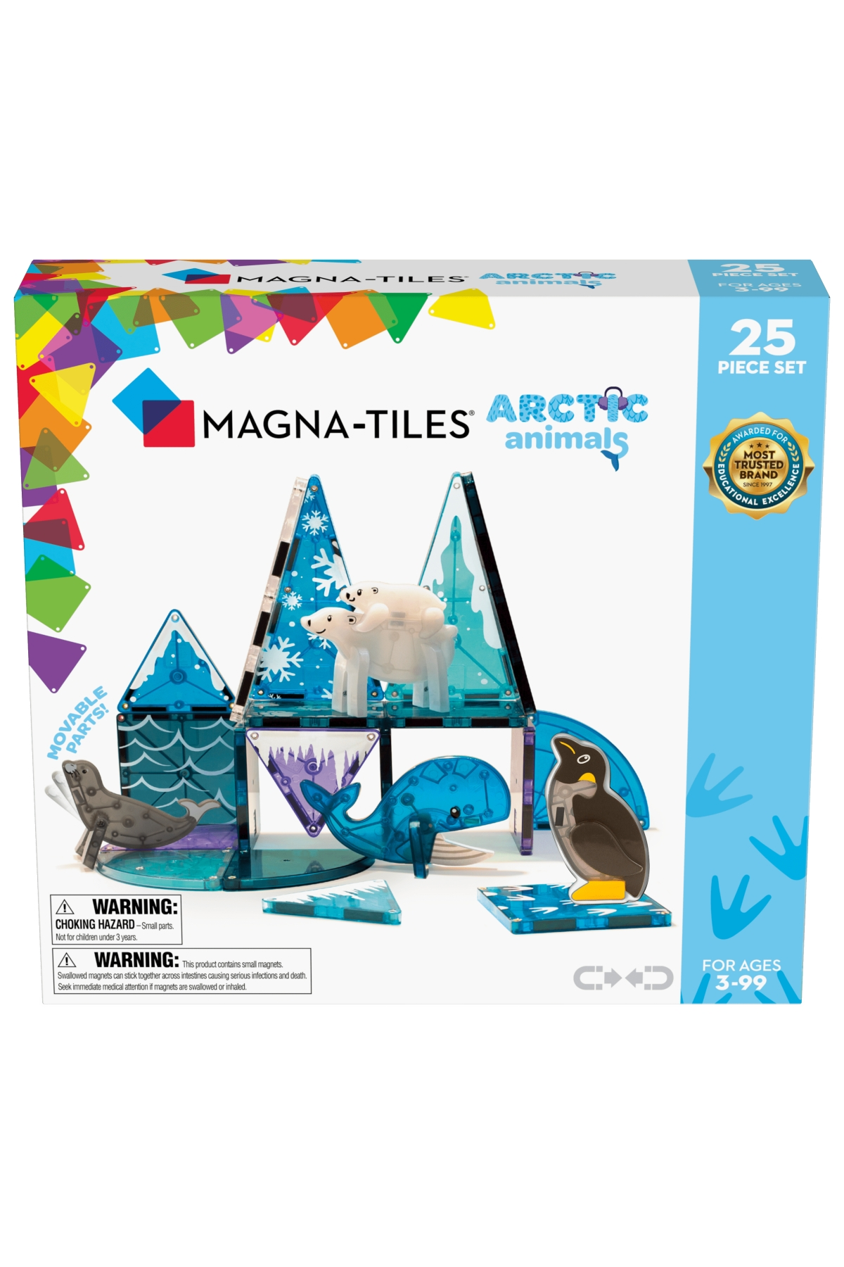 MagnaTiles - Kuzey Kutbu - 25 Parça Çok Renkli