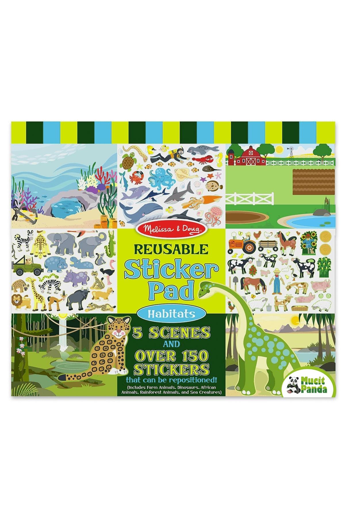 Melissa&Doug / Tak Çıkar Çıkartma Kitabı - Hayvanlar Çok Renkli