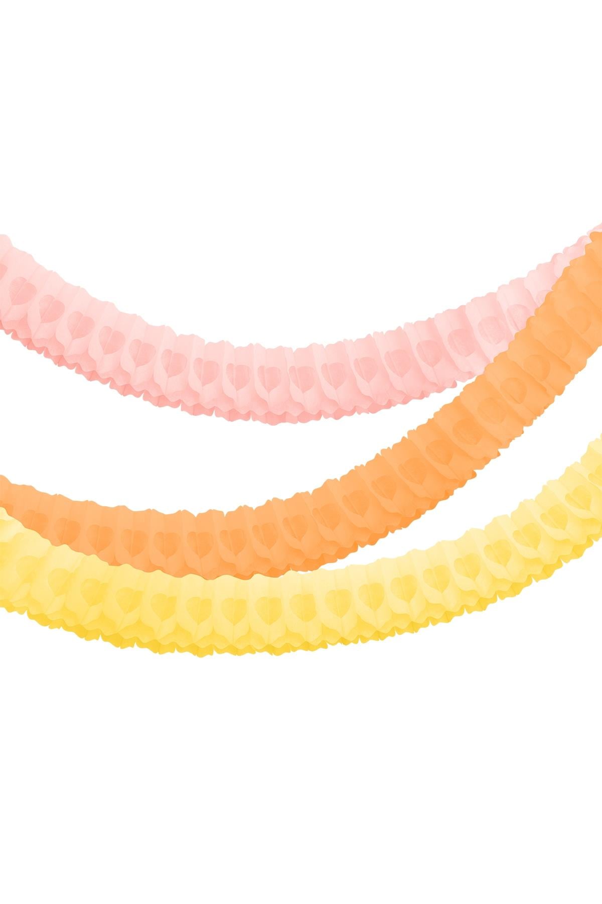 Meri Meri - 3 Pink Honeycomb Garlands - Pembe Petek Asılan Süsler - 3lü Çok Renkli