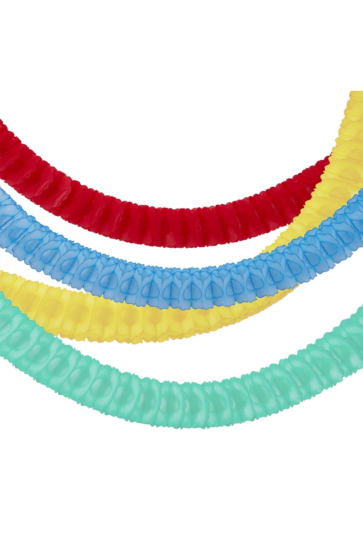 Meri Meri - 4 Bright Honeycomb Garlands - Parıltılı Petek Asılan Süsler - 4lü Çok Renkli