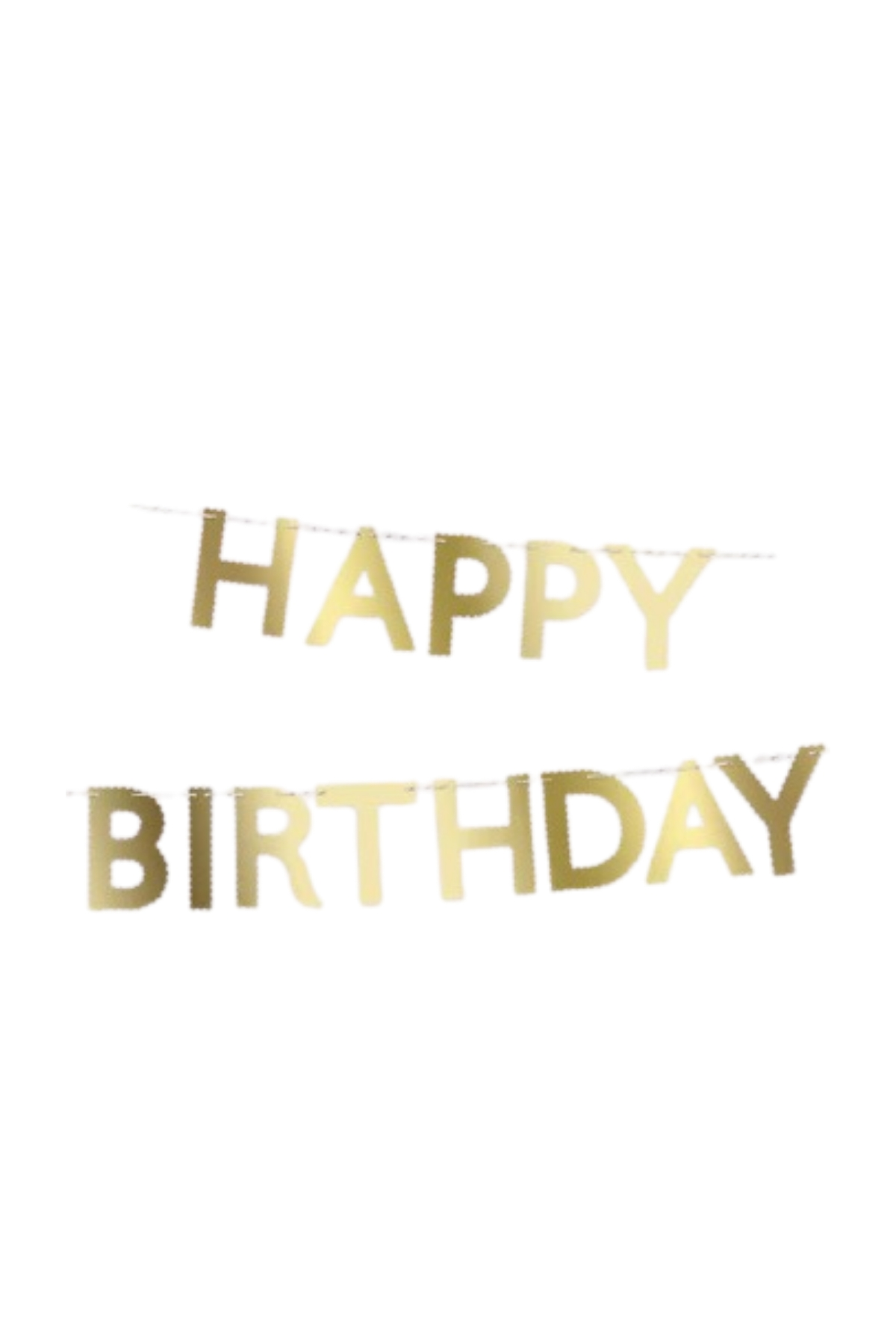 Meri Meri - Altın Varaklı Happy Birthday Asılan Süs Çok Renkli