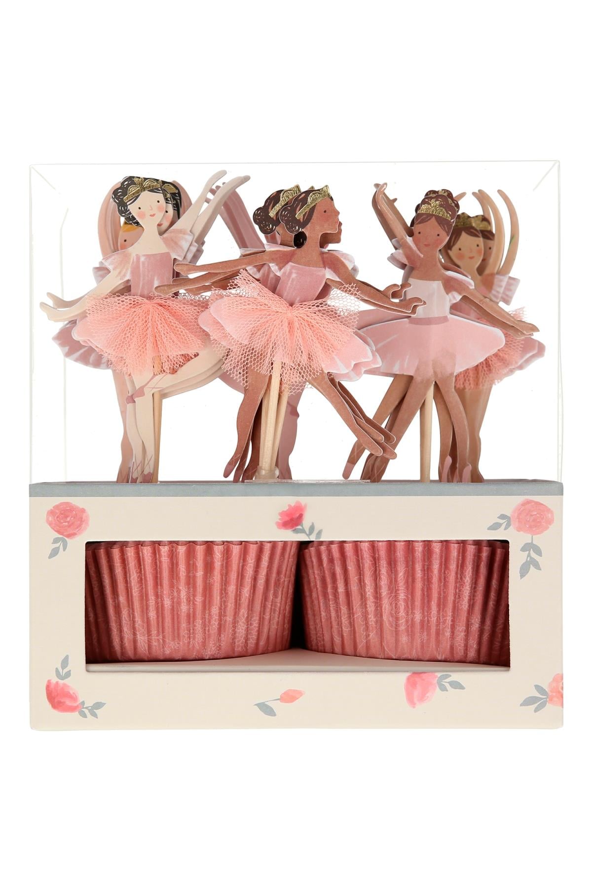 Meri Meri - Ballerina Cupcake Kit - Balerin Cupcake Seti - 24'lü Çok Renkli
