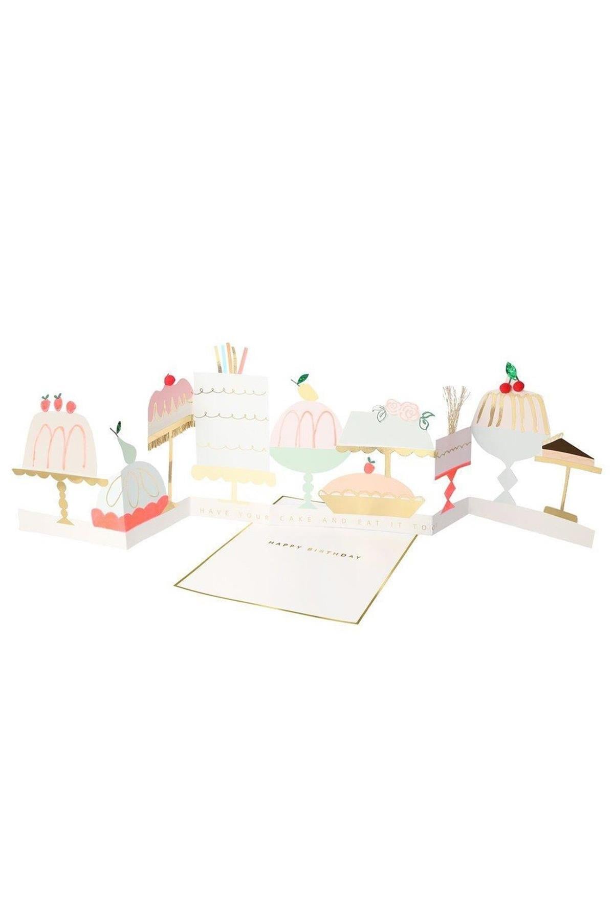 Meri Meri - Cake Card - Pasta Tebrik Kartı Çok Renkli