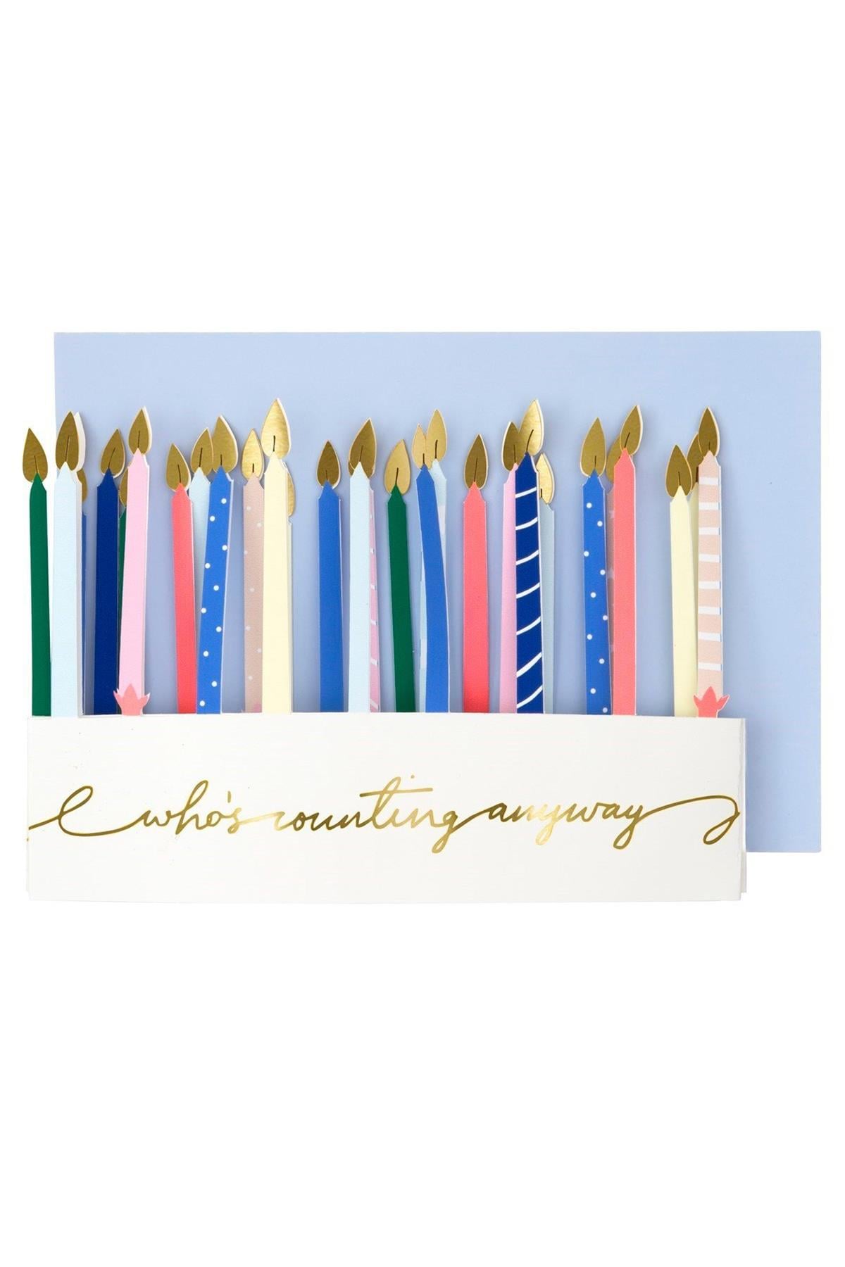 Meri Meri - Candle Card - Mum Tebrik Kartı Çok Renkli